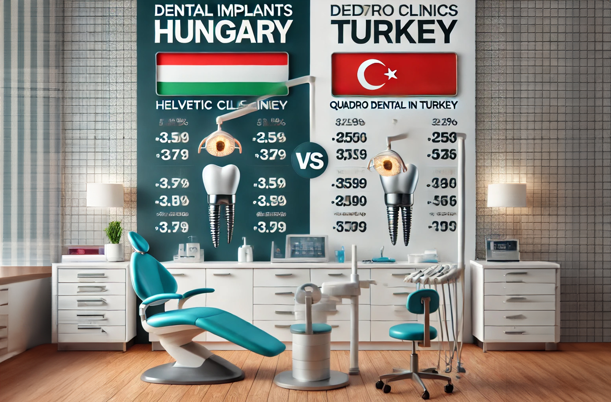 Dental Implants Hungary vs. Turkey Comparison - Helvetic Clinics vs. Quadro Dental