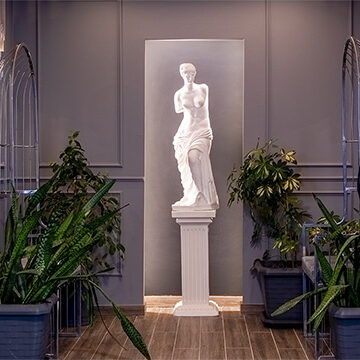 Elegant waiting area at Turkey Teeth Dental Clinic.